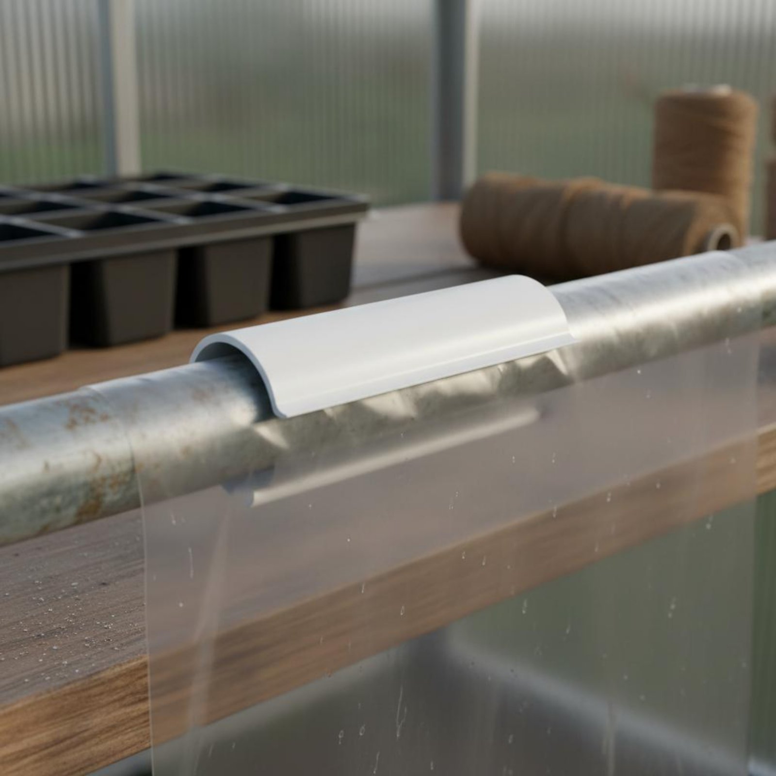 32 штуки зажимов для теплиц 1  – обзор и цена Plastic Pipe Clip